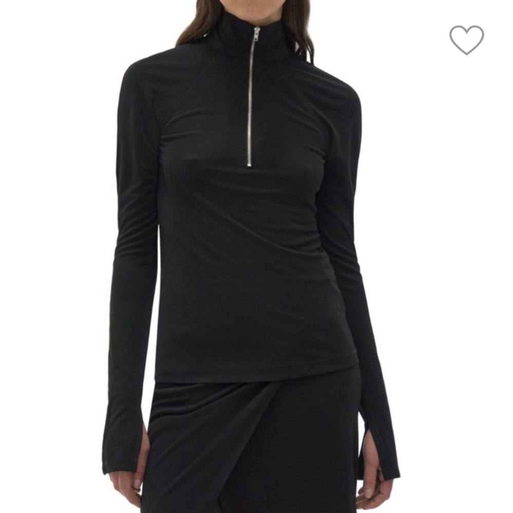 NWT Helmut Lang Half Zip Pullover Size XL Black